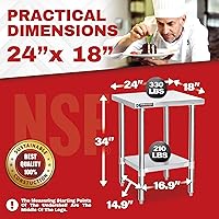 Vista 51 de DuraSteel - Mesa de trabajo de acero inoxidable para alimentos (grado comercial)