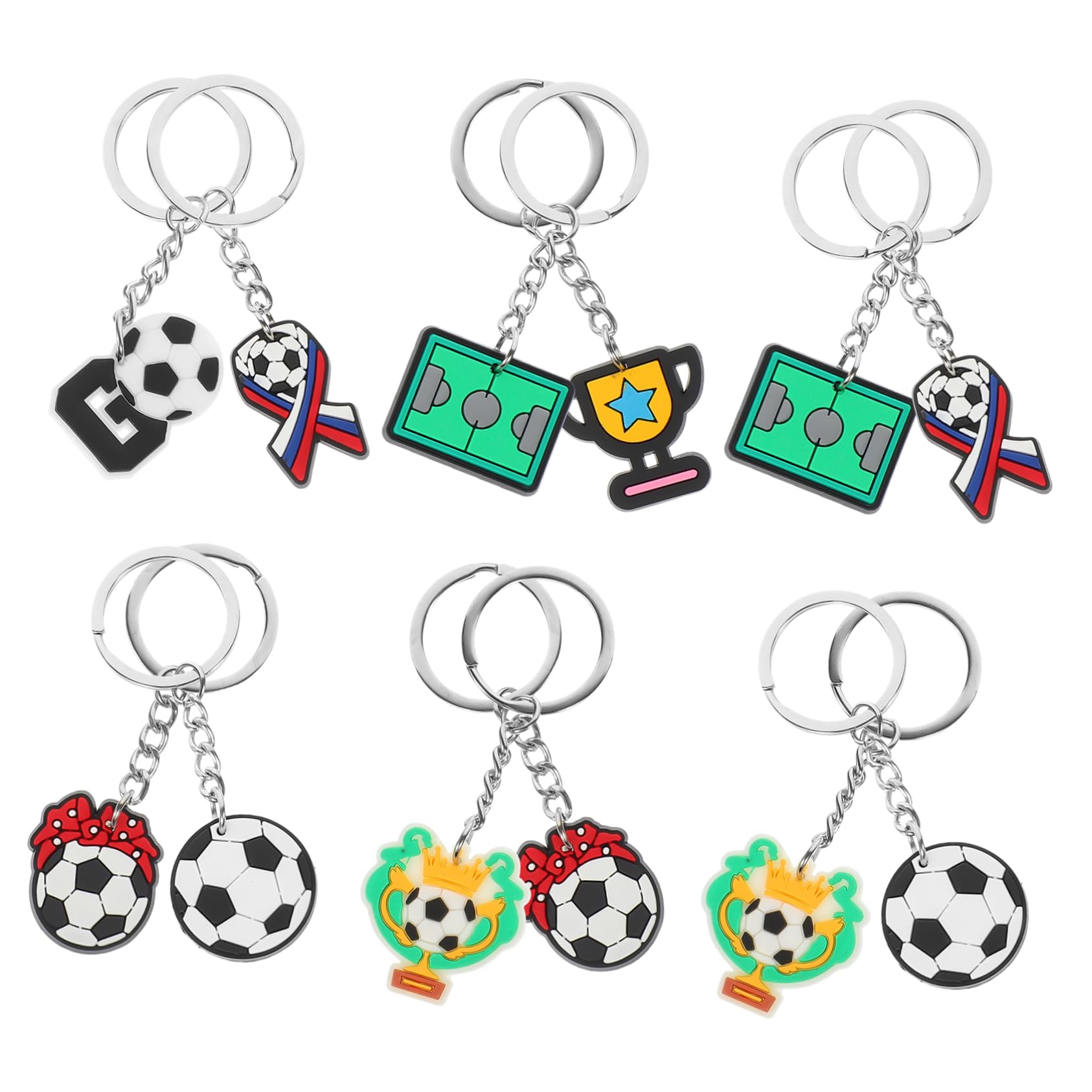 ibasenice Llavero Pelota Deportiva Keychains Recuerdo Para El Futbol Llaveros De Futbol Llavero Novedad Colgante De Mochila De Fútbol Pegamento Blando De Pvc