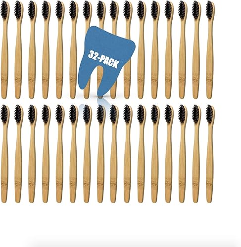 Dientes limpios. Conciencia limpia. Cepillo de dientes de bambú, sin BPA. Orgánico. Ecológico. Natural. Compostable. Vegano. 100% biodegradable.