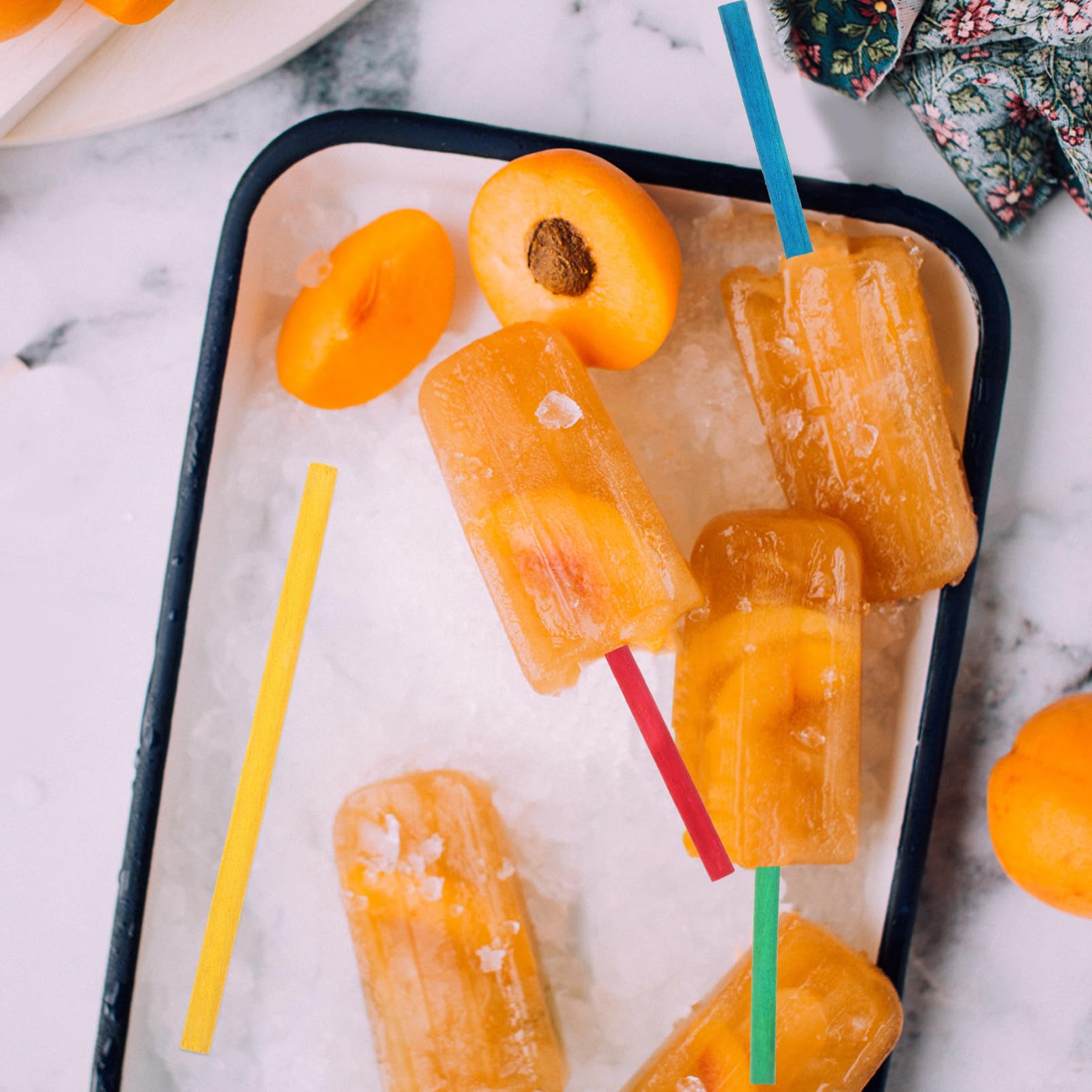 jojofuny 500 Palitos de Helado de Madera Lisos para Bricolaje y Manualidades, Seguros y Perfectos para Hacer Helados Caseros y Decoración en Casa