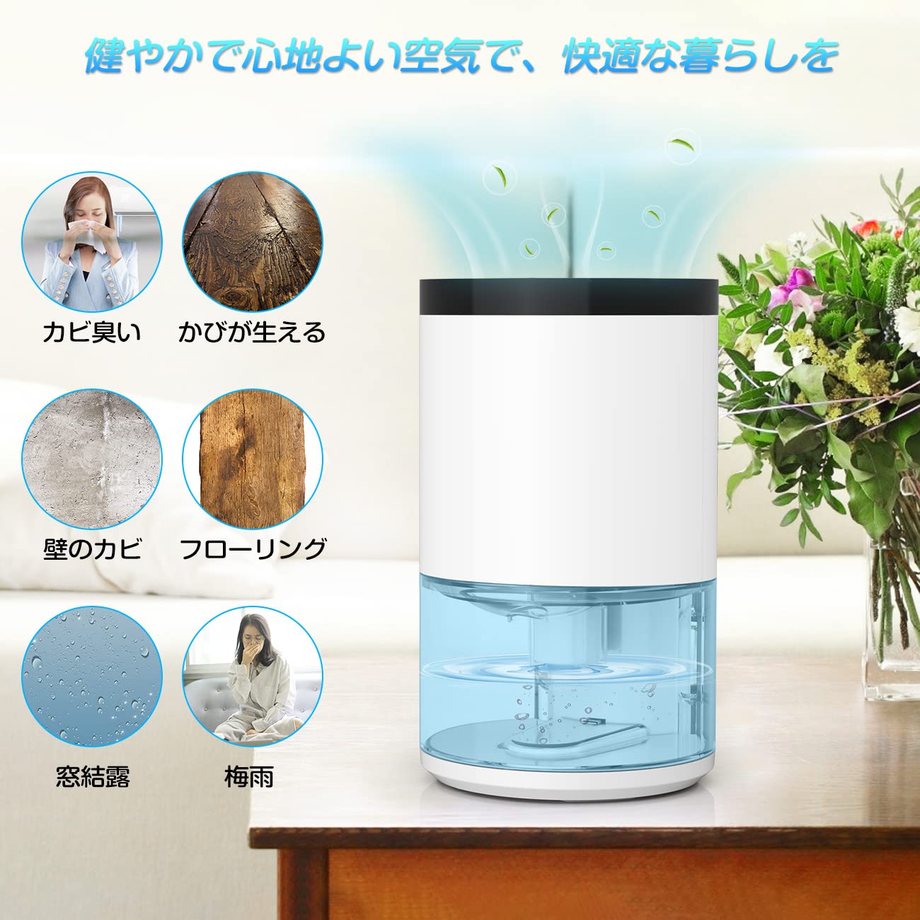 Amazon | Anktec 除湿機 除湿器 小型 ペルチェ式 強力除湿 湿気取り