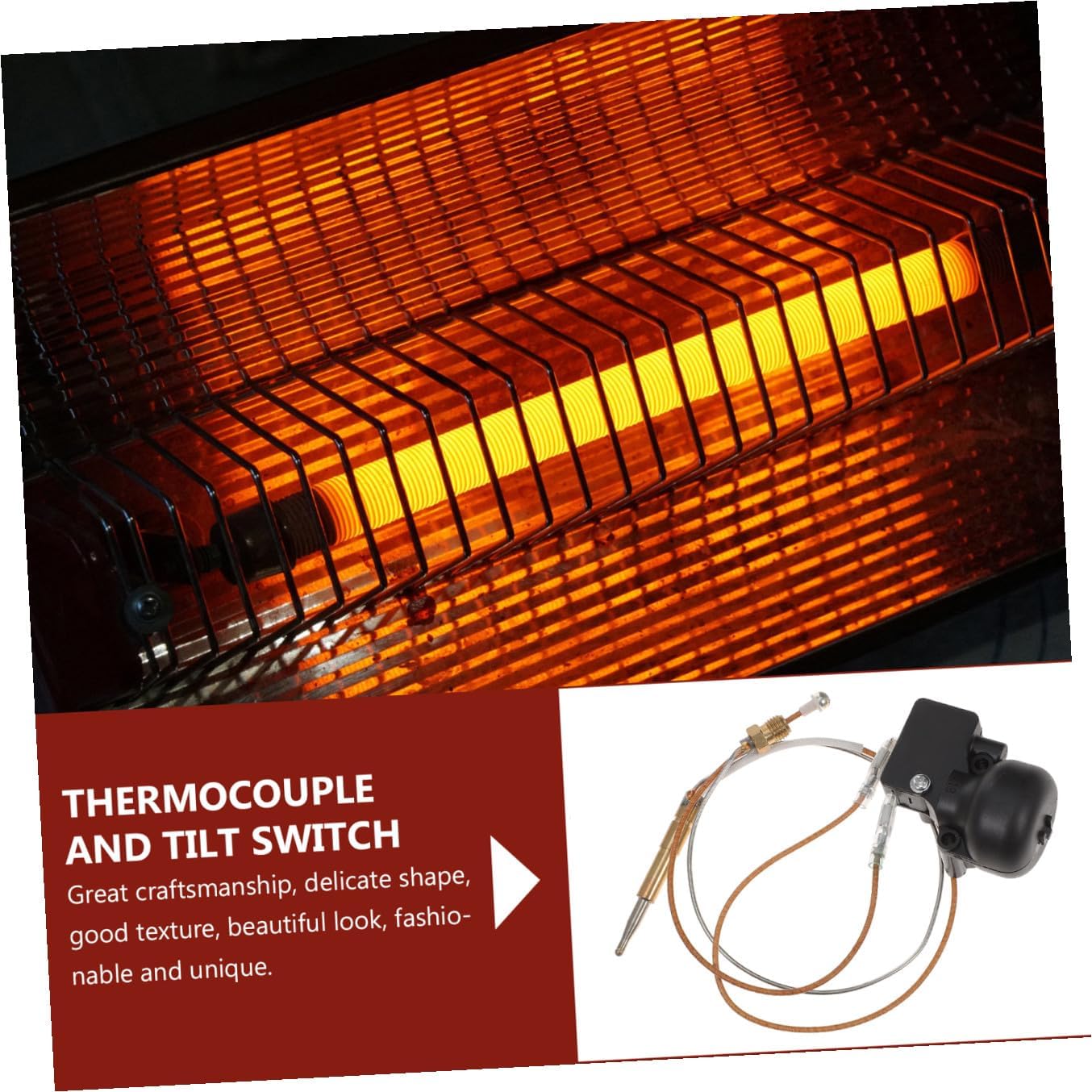 LIOOBO 3 Sets Outdoor Propane Heater Repair Parts Thermocouple and Tilt Replacement Patio Heater Propane Kit