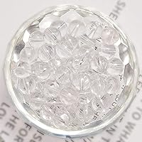 Vista 223 de 200 cuentas redondas y sueltas de cristal de cuarzo gris natural de 0.32 pulgadas (8 mm) para joyería y manualidades