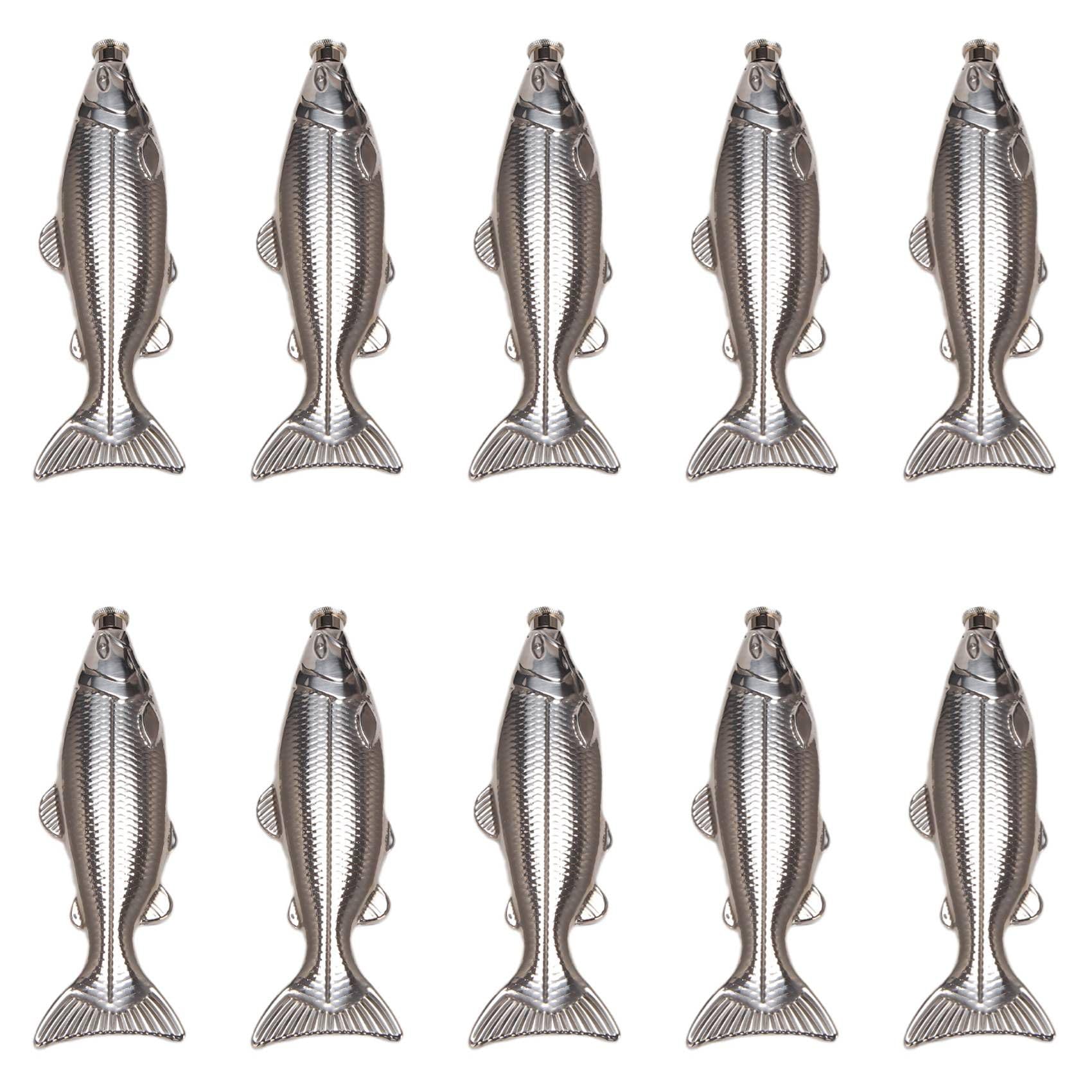 Bouteille mini flacon de poche 5oz en inox style poisson pour vaisselle de fête et pique-nique