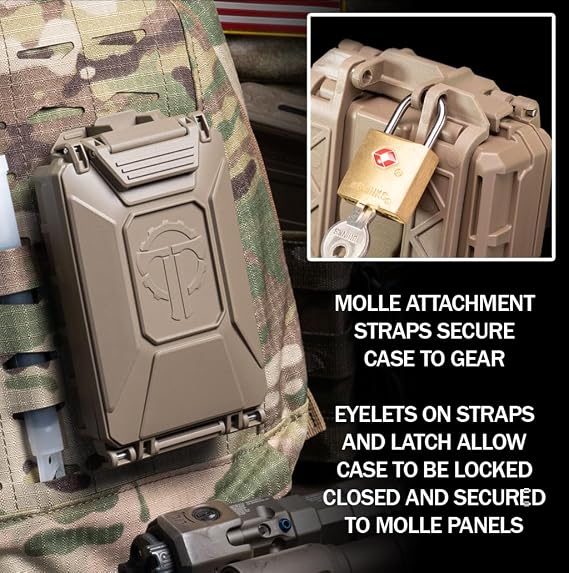 Thyrm CellVault-5M Modular Battery Storage for CR123, 18650, 18350, CR2032 Batteries with Movable Inserts, Made in USA