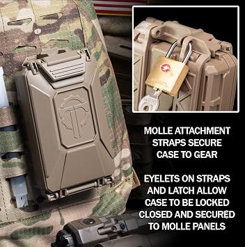 Thyrm CellVault-5M Modular Battery Storage for CR123, 18650, 18350, CR2032 Batteries with Movable Inserts, Made in USA