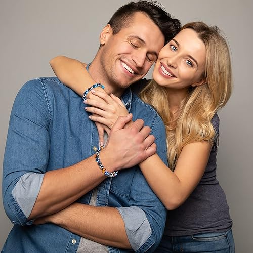 CARPDIM Triple Protection Bracelet Evil Eye bracelet and Black Obsidian evil eye Beads Bracelet for Men Women Healing Bracelets Bring Good Luck