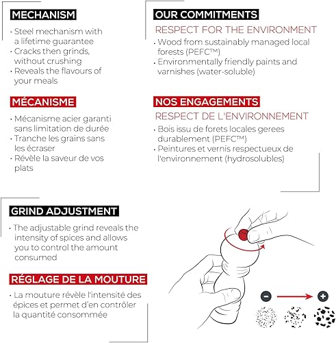 Miniatura 5 de Peugeot PARIS ICÔNE Molinillo de pimienta 7 pulgadas Chocolate