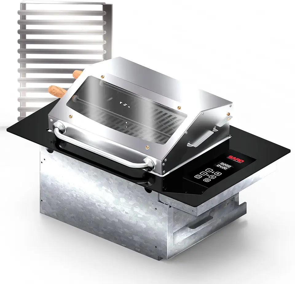 Churrasqueira Cooktop Elétrica Digital de embutir 70x48x30cm 220V