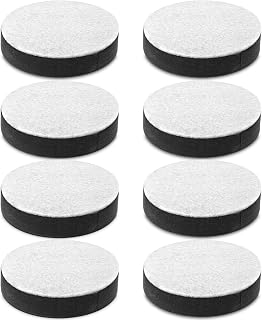 8 elevadores redondos autoadhesivos de acero al carbono resistentes para mesa, sofá, silla, elevadores de altura para escritorio, tocador, 15 mm de altura, con almohadilla de fieltro