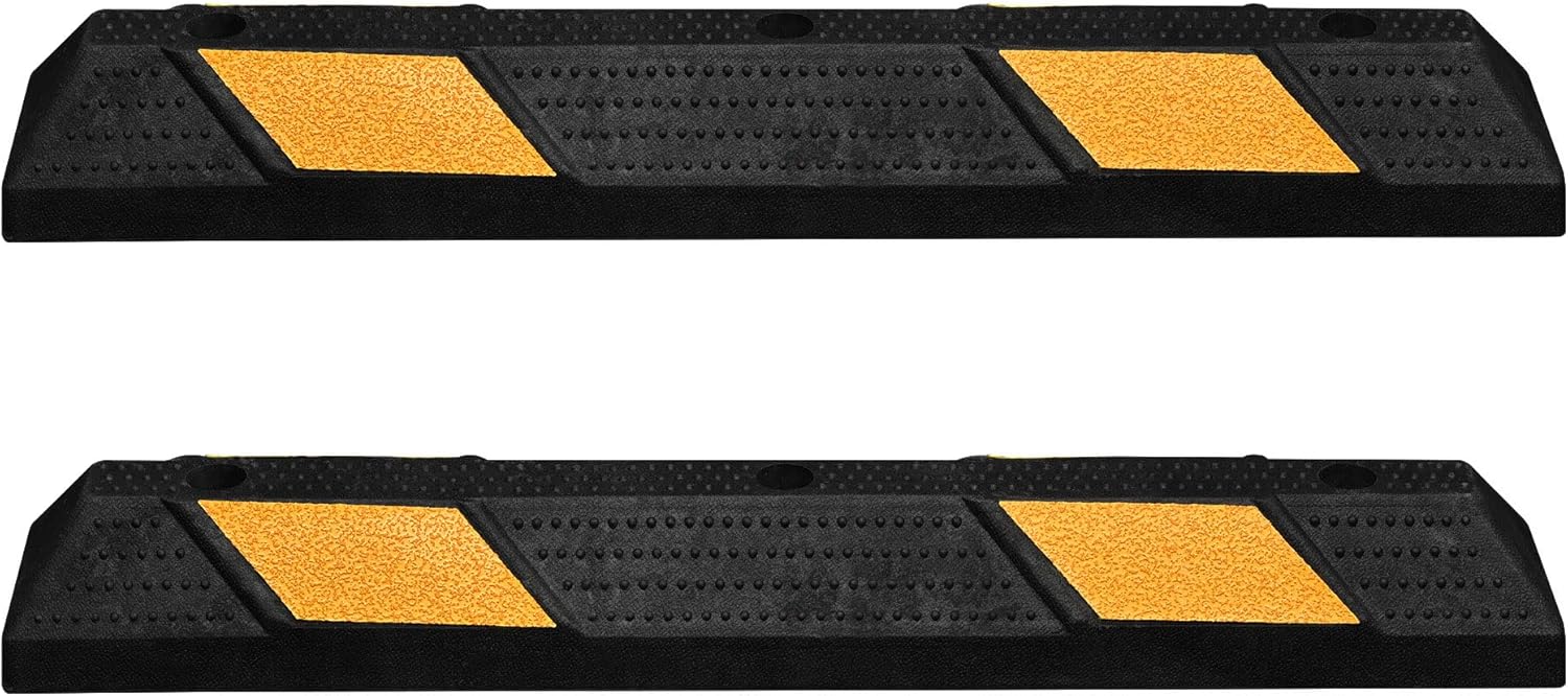 Yescom 36" Premium Rubber Parking Target Curb Garage Floor Stopper Car Truck Wheel Block Tire Protect Bumper 2 Pack