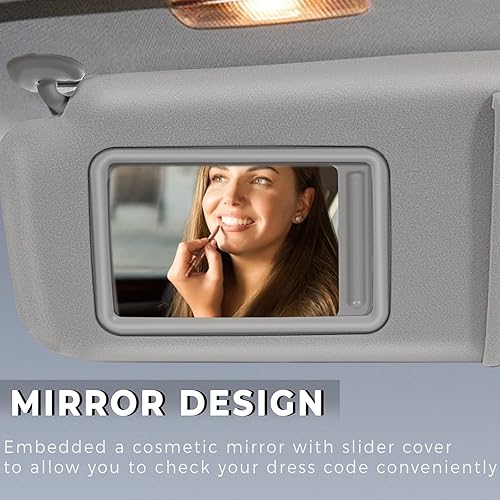 Miniatura 4 de SCITOO Conjunto de visera solar gris del lado izquierdo del conductor para Toyota Camry sin techo solar (7432006780B0,04002-30506-B0,74320-06290-B2)