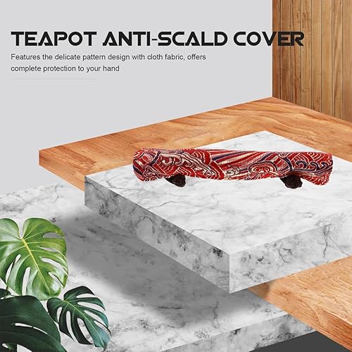 Miniatura 4 de Funda para mango de hervidor de té, funda de tela vintage para mango caliente, funda lavable para mango de sartén y guante para el hogar y la cocina