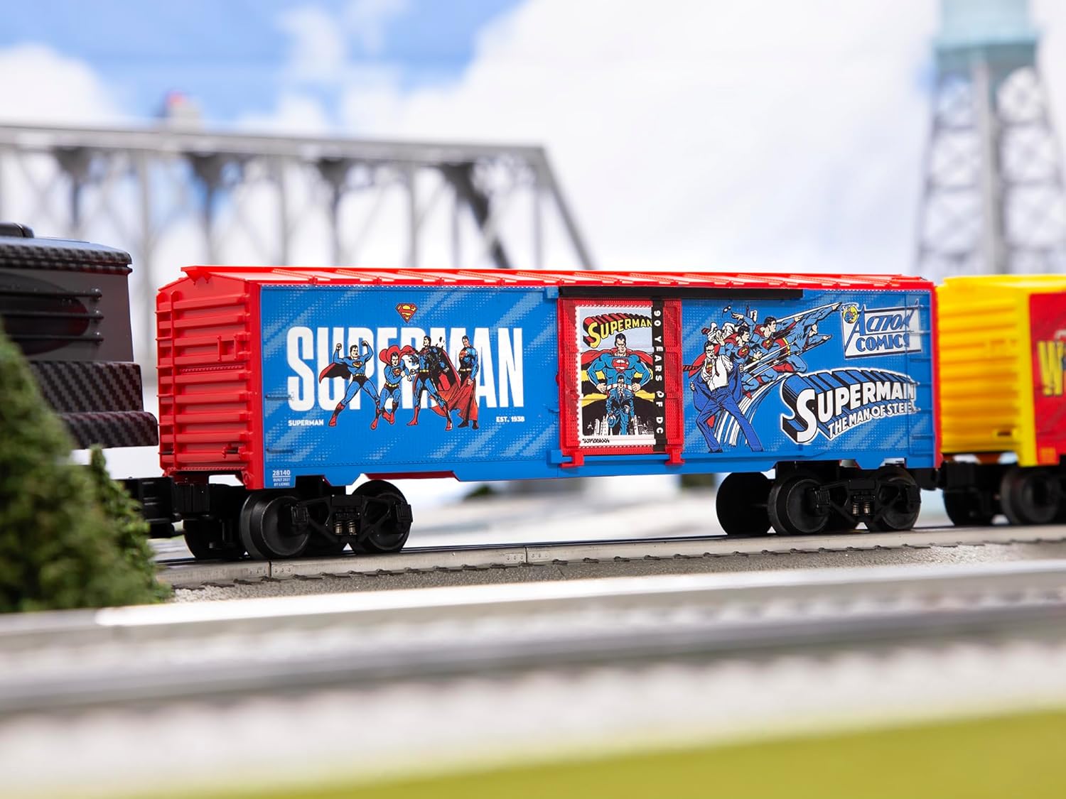 Lionel DC Comics Superman 90 Years of DC O Gauge Model Train Boxcar