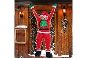 5.5 FT Oversized Santa Climbing Decoration with LED Light