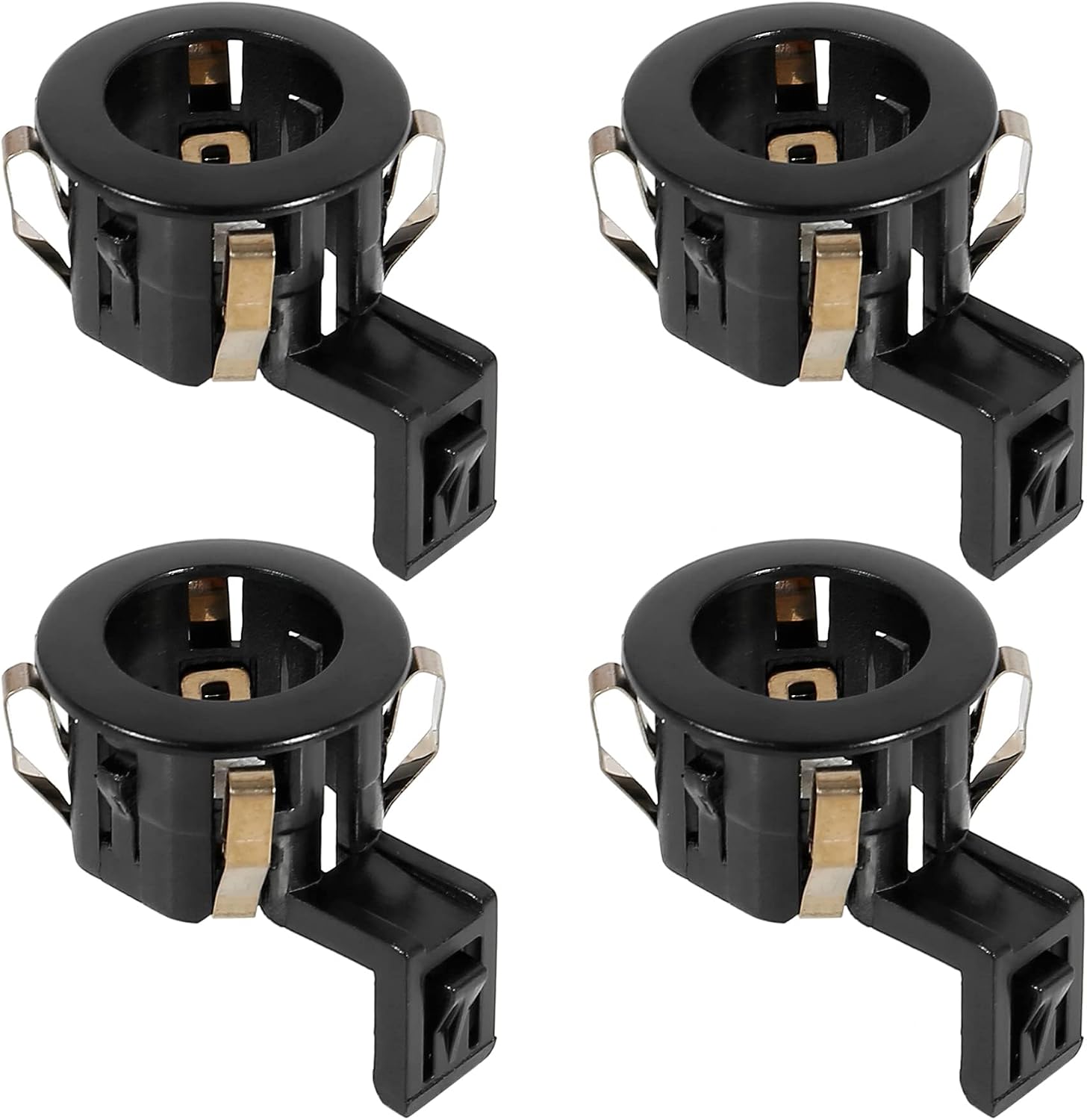 Unifizz 4pcs 89348-33060 Car Bumper PDC Parking Assist Sensor Retainer Holder Reverse Backup Parking Sensor Bracket Replacement for to-yo-ta Sienna Sequoia for Lexus GX460 Black