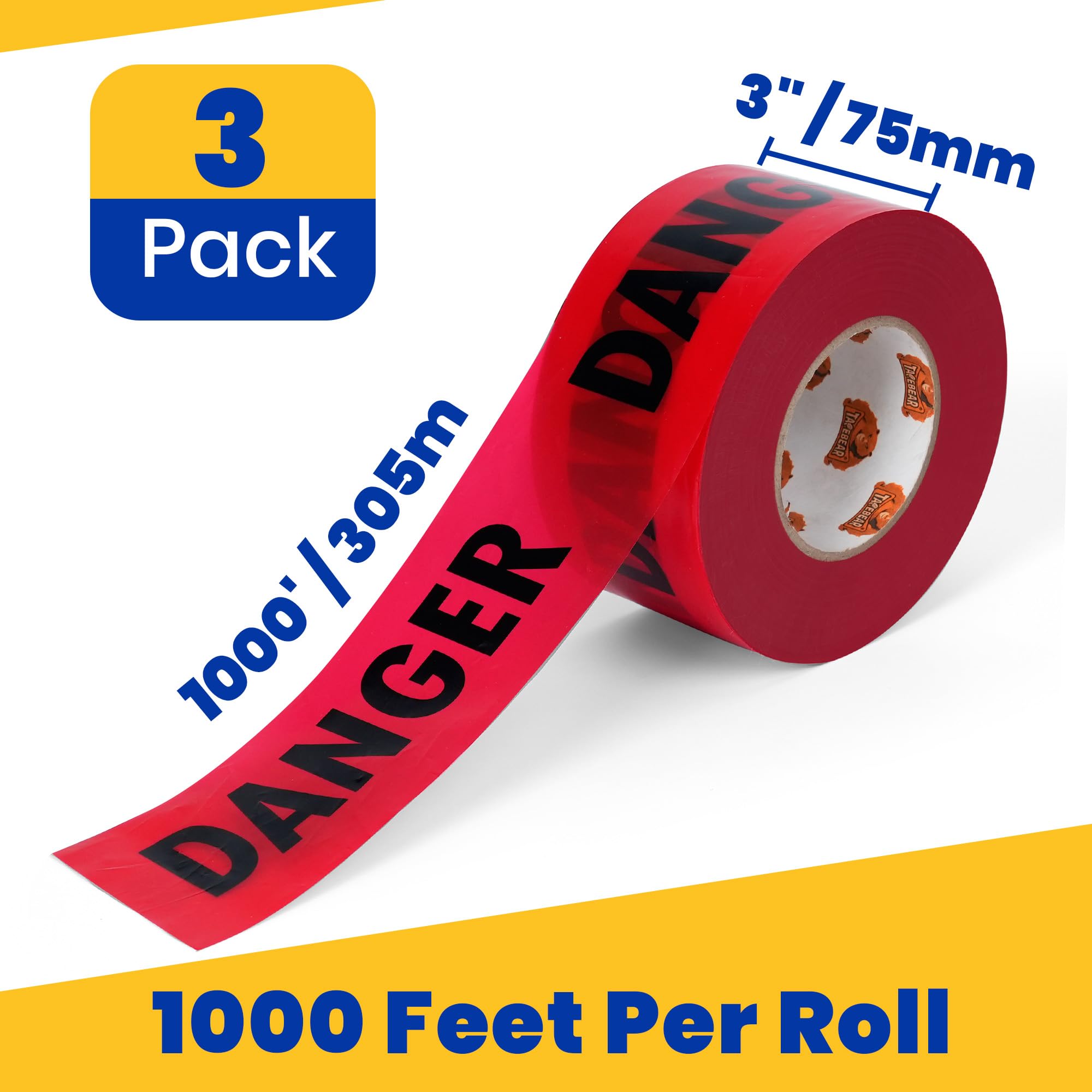 危険/Peligro Do Not Enter Tape Roll - 48ロール - 各1000