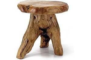 Live Edge Tree Stump Stool Plant Stand, Natural Edge Nightstand, Mushroom Stool