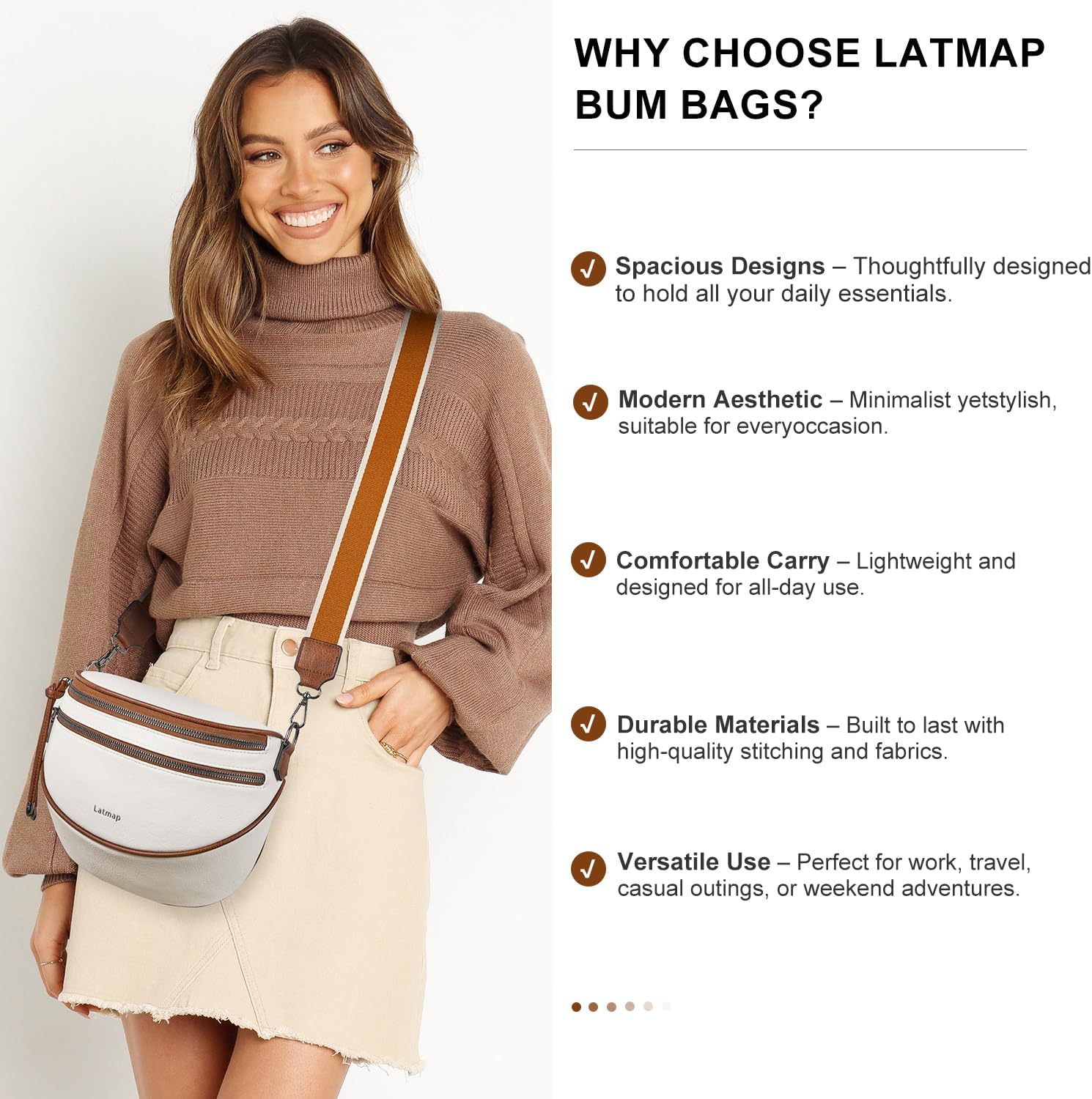 Crossbody Sling Bags For Women Bum Purses Handbags Go Free Cross Body Fanny Packs For Woman Mon Shoulder Bag Beige