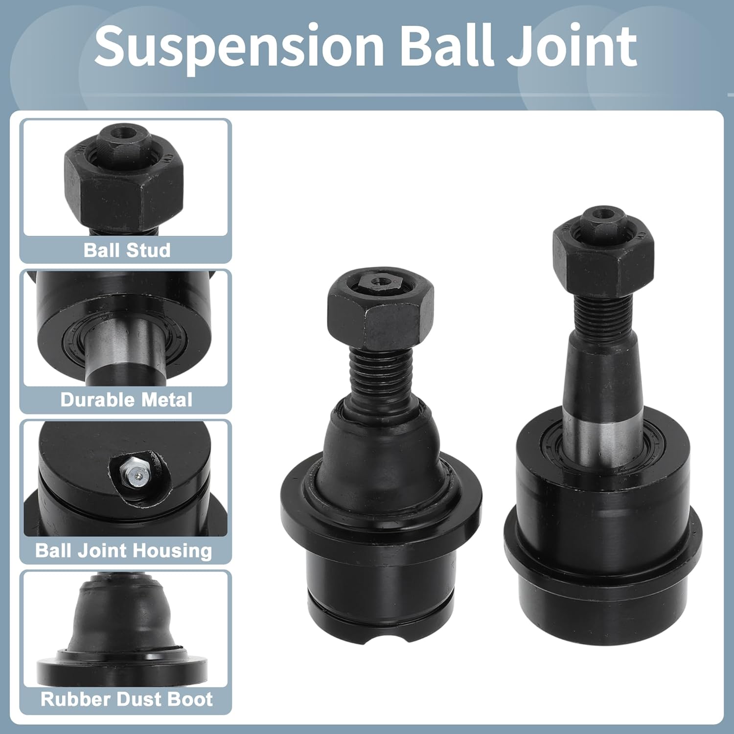 4pcs Front Upper & Lower Ball Joint Kit No.0313BJPACK for Dodge for Ram 2500 3500 4x4 5.9L/6.7L 2003-2013 for Cummins Diesel Suspension Upper Lower Ball Joints KR7467/KR0316