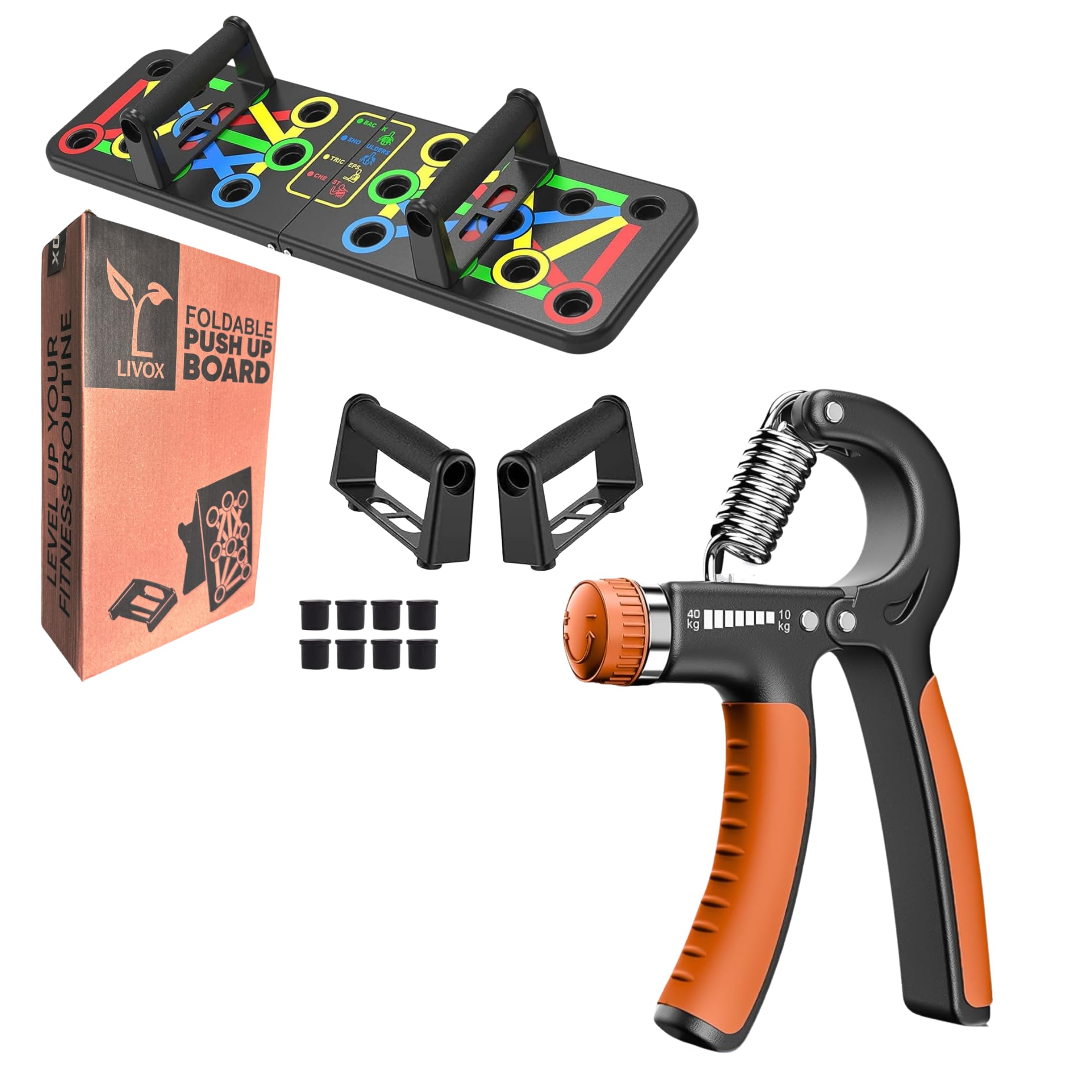 Hand Gripper and Push Up Board Set, Adjustable Resistance, for Strength Training and Rehabilitation-image-19