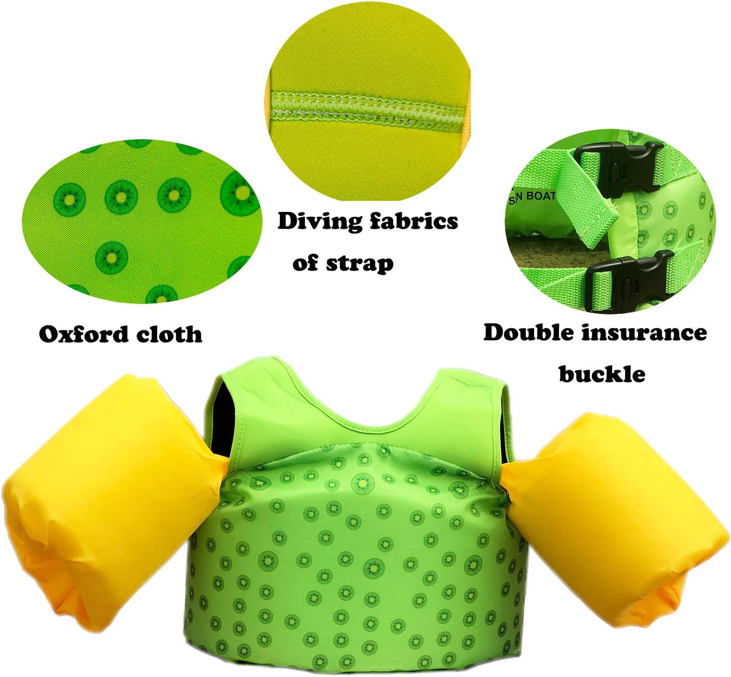 Kids Girls Boys Swim Vests Swim Floatation Vest Learn-to-Swim Device Weighing from 24 to 45 lbs Suit 2~6 Years Child