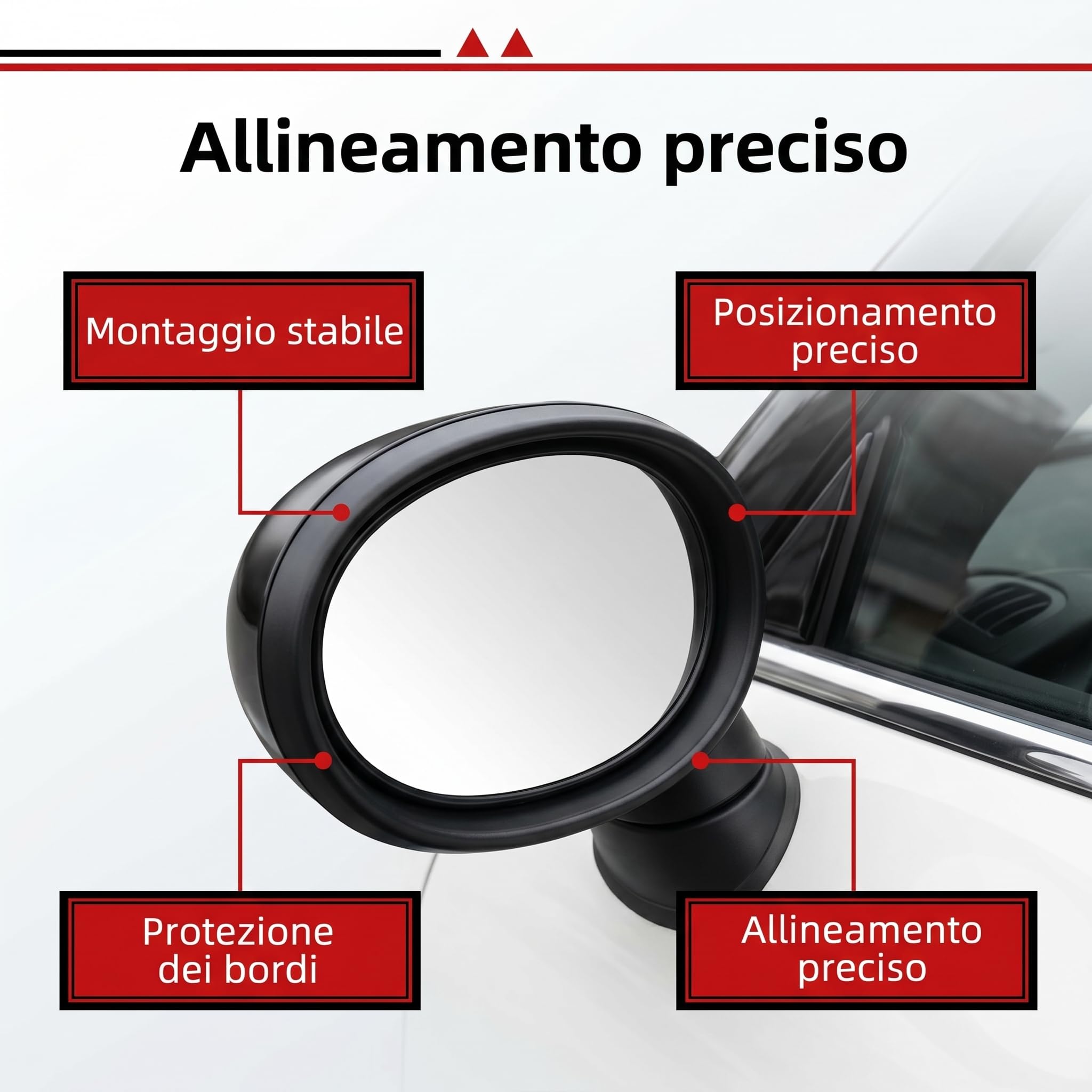 Guarnizione in gomma per alloggiamento specchietto retrovisore esterno per Mini Cooper R55 R56 R57 R58 R59 2007-2015, sostituisce 51167261775 51162755639, nero, confezione da 2