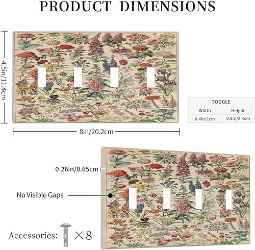 Vista 607 de Cubiertas decorativas de salida de estrella de mar playera, tablero de madera azul de concha de mar de 1 banda, decoración individual GFCI, placa