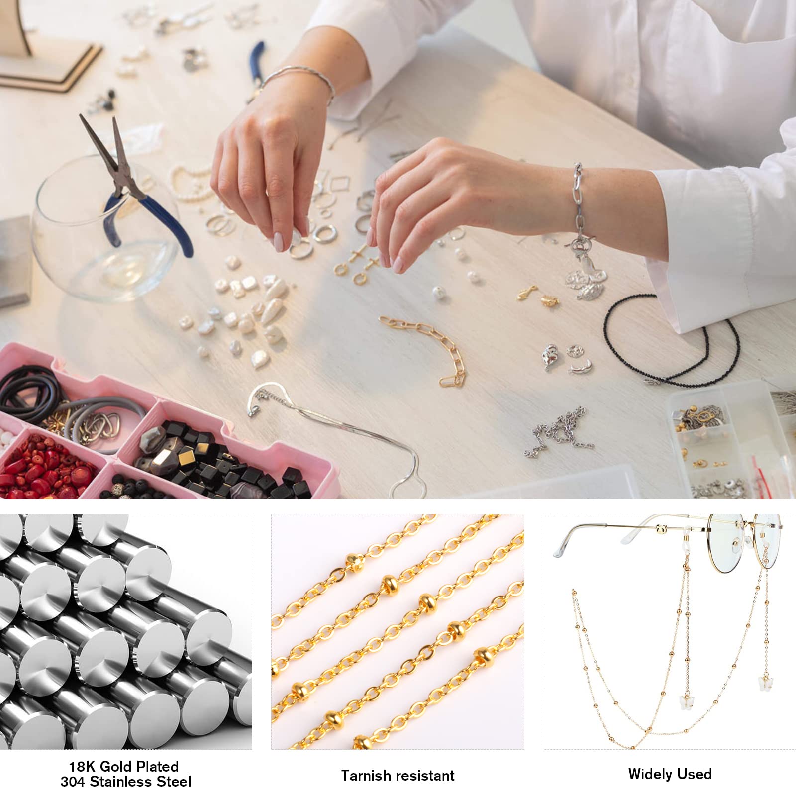 18金つめリンクセット