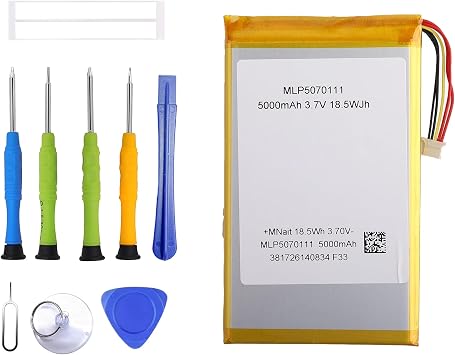 MLP5070111 Rechargeable Battery Compatible with AUTEL MaxiSys Mini MS905,MS906,MK808BT,MK808TS, DS808,MLP507011 with Tools