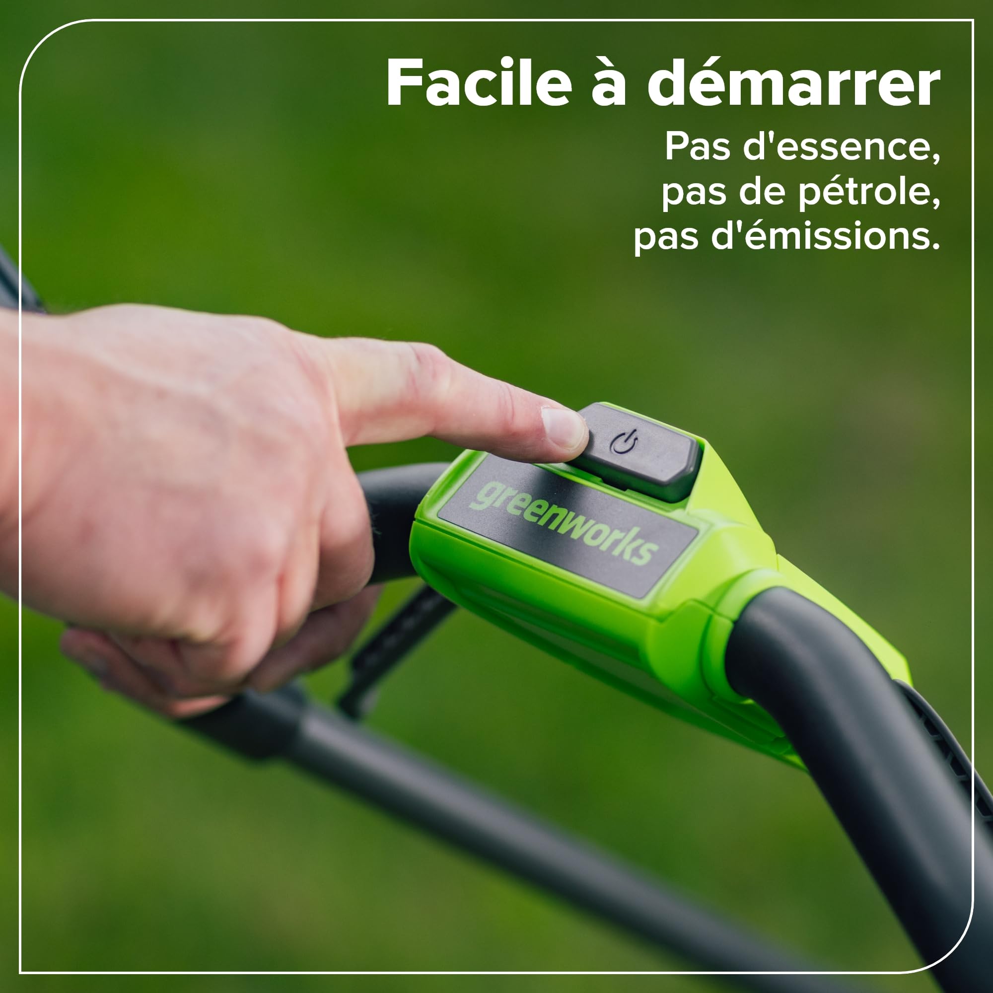 Greenworks 48V (24V x 2) Tondeuse Gazon Batterie sans Fil, Largeur de Coupe 41cm, Sac 40L, Tondeuse Electrique Gazon Inclus 2 X 24V 4Ah et Chargeur Double, Garantie 3 Ans, MO48L422-01