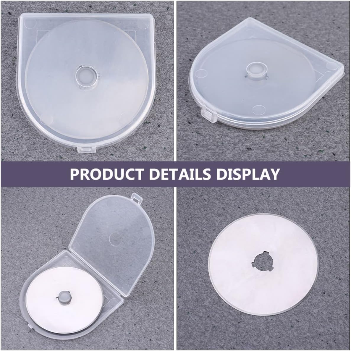 10pcs Rotary Cutter Blades Durable Blades for Fabric Cutting Quilting Leather Crafting More Safe Storage Case Included