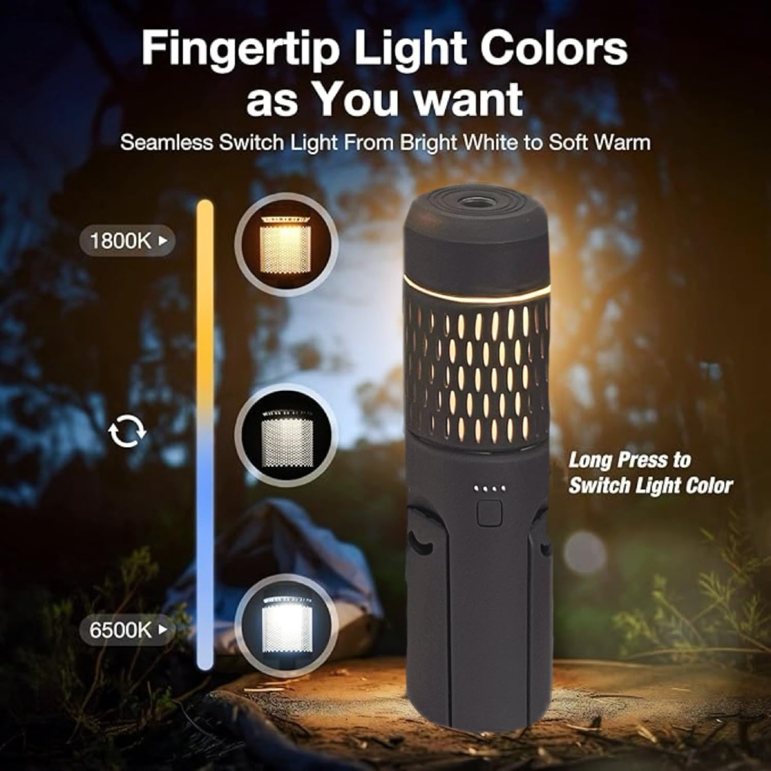 EVISTR Teleskop-Campinglampe Wiederaufladbar – Zusammenklappbare LED-Laterne mit 7800mAh Akku – IP54 Wasserdichte Outdoor-Beleuchtung für Zeltabenteuer, Camping, Wandern und Notfälle
