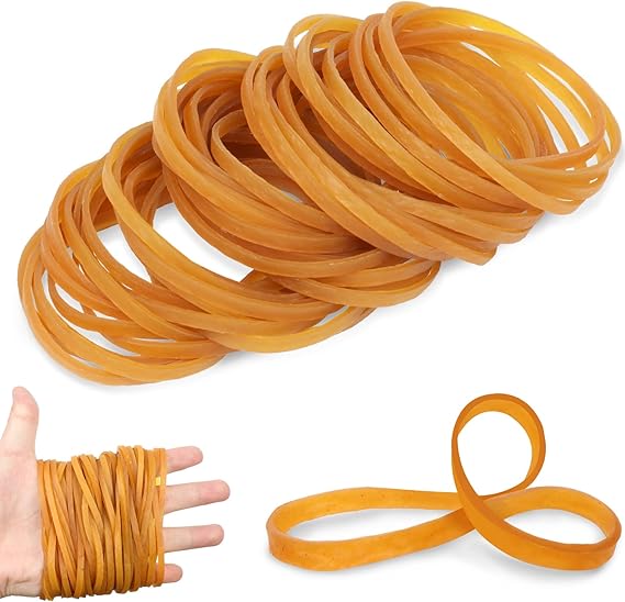 50 Stück Gummibänder Naturkautschuk - 5mm Breit Für Büro & Haushalt