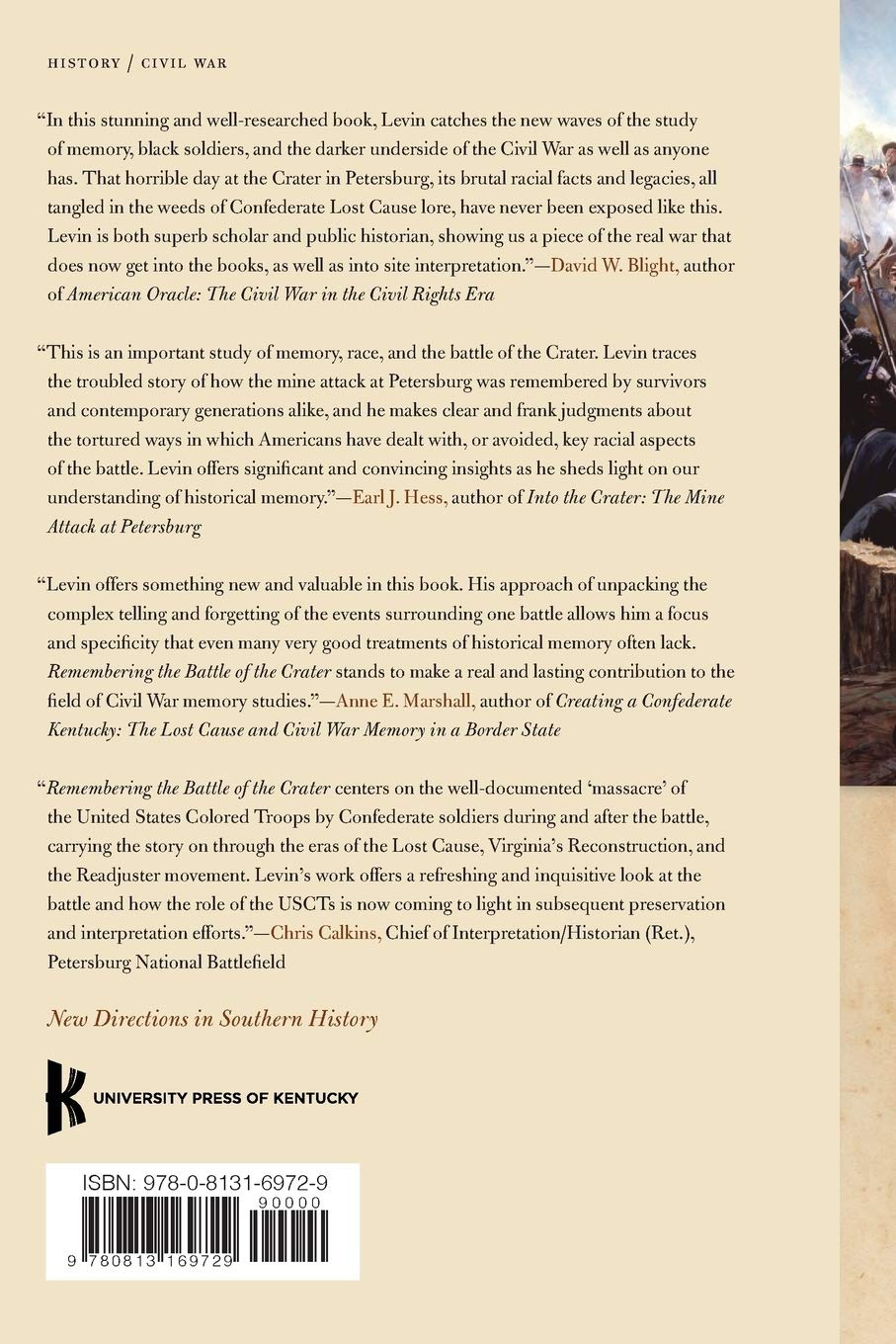 Remembering The Battle of the Crater: War as Murder (New Directions In Southern History)