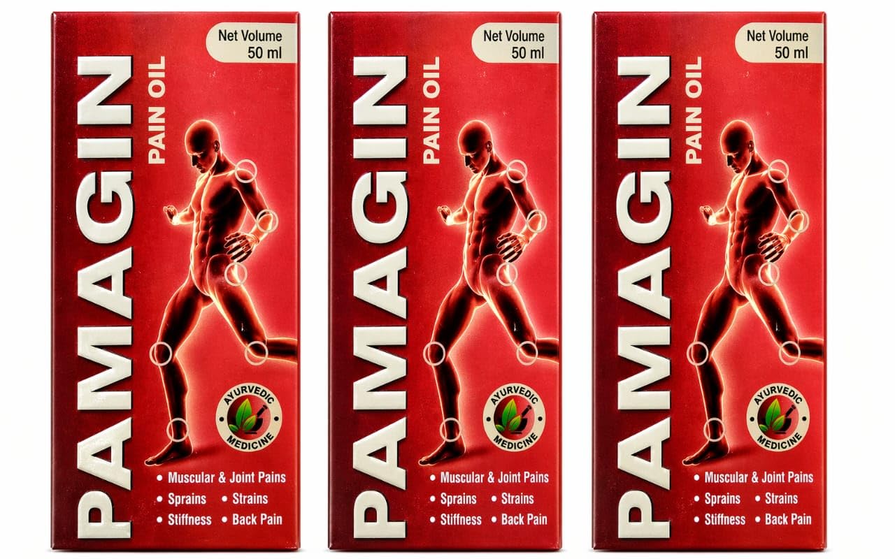 SK HEALTHCARE Pamagin Pain Relief Oil Pack Of 3 Pcs 50Ml Each-image-32