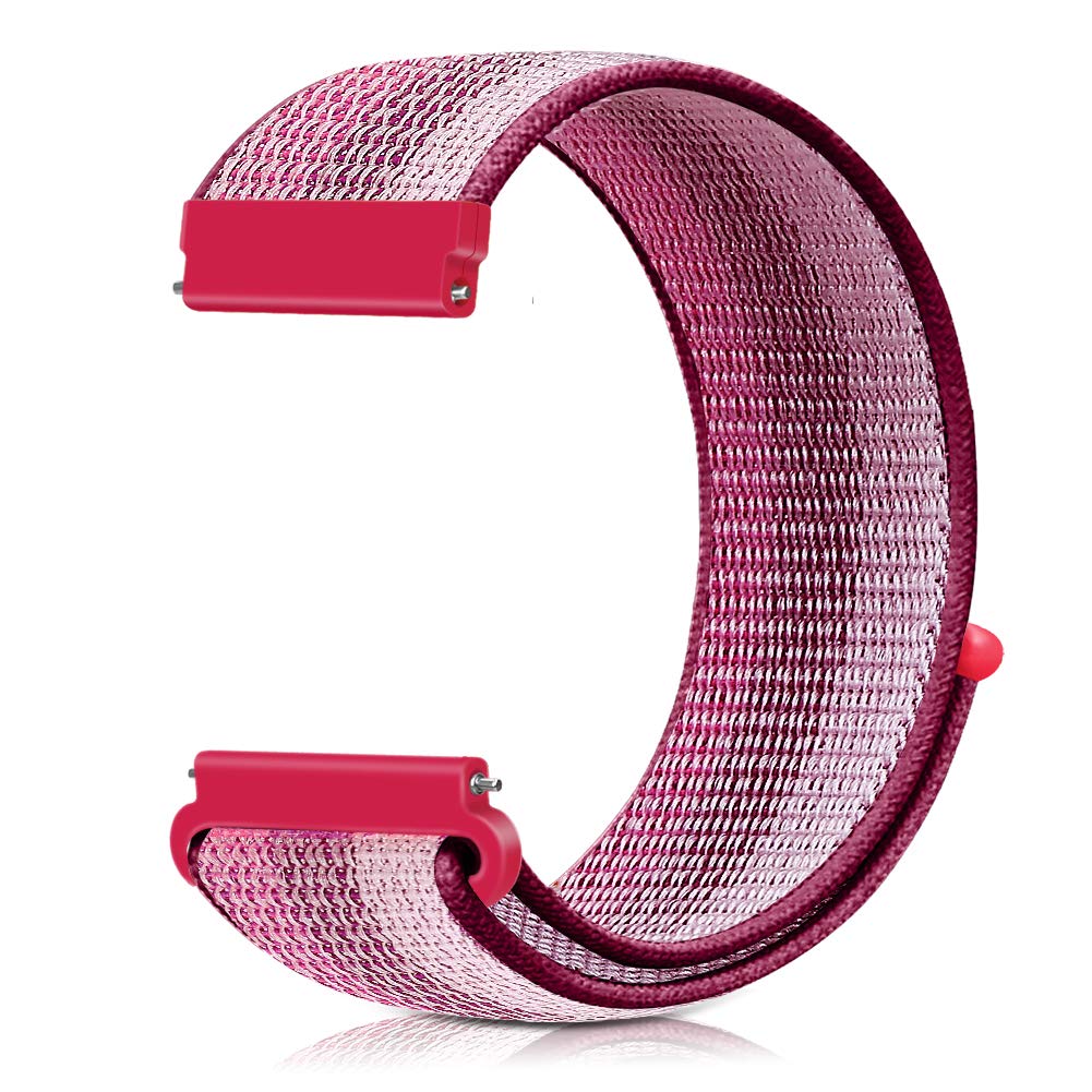 20mm Nylon Quick Release Band Compatible with Samsung Galaxy Watch 7 6 5 4 40mm 44mm/Garmin Vívoactive 6/5/3/3 Music/Forerunner 570 42mm/55/158/165/245/645/Amazift Active 2/Active/T-Rex 3 Pro 44mm
