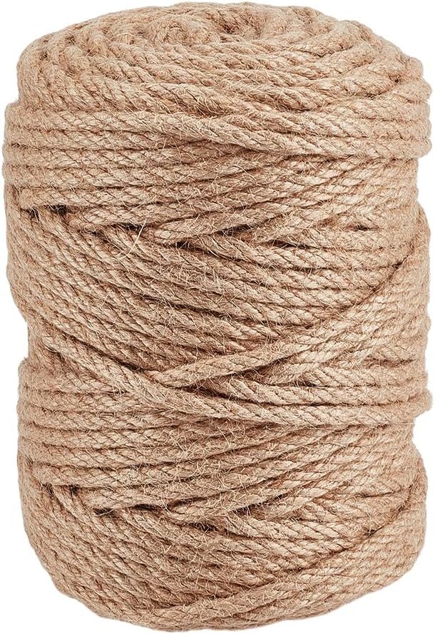 OLYCRAFT 109 Yards Sisal Rope for Cat Scratcher 5~6mm Cat Tree Rope Replacement DIY Hemp Twine Ropes Jute Hemp Ropes for Replace Scratching Post Scratcher Repair DIY Craft Projects