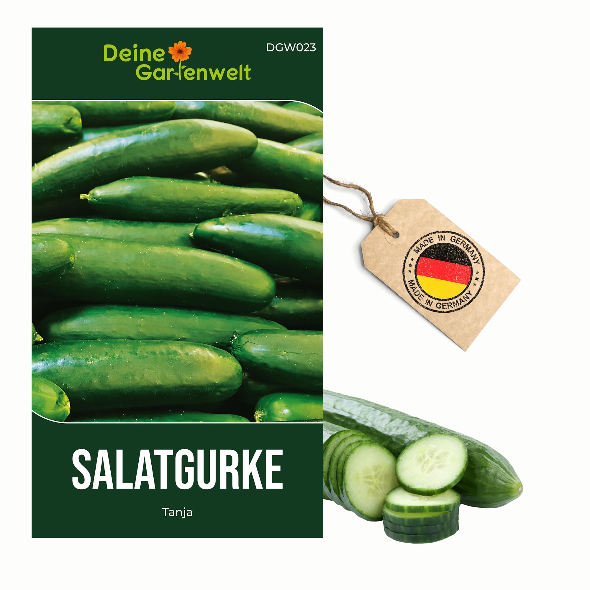 Salatgurke Tanja Samen - Cucumis sativus - Gurkensamen - Gemüsesamen - Saatgut für 10 Pflanzen