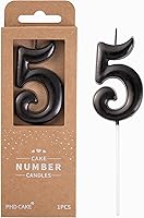 Vista 32 de PHD CAKE Velas de cumpleaños de 7 cm Elegantes Azul Número 4, Velas de Número Azul, Velas de Número para Pastel, Celebración de Fiesta