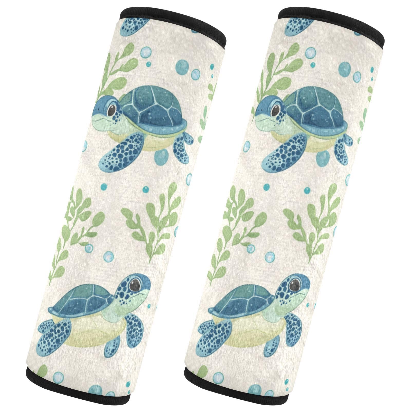 Seat Belt Covers 2 Pack Cute Turtles Car Seat Strap Covers Super Soft Animal Sea Car Seat Neck Cover for Boys Girls Adults Babies S
