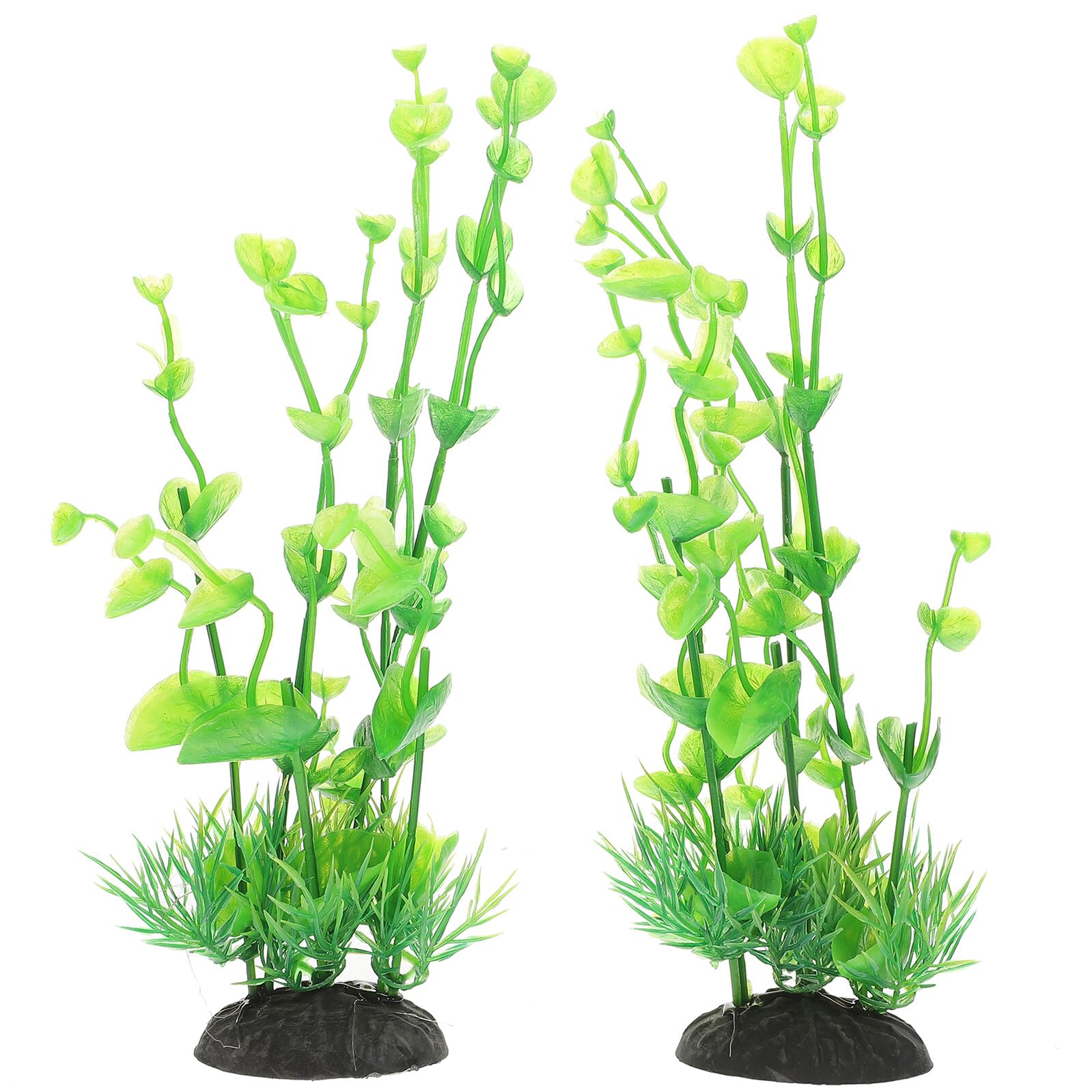 Angoily 2pcs Artificial Aquarium Plants Plastic Aquarium Grass Decorations for Betta Fish Tank Accessories Small Fish Tank D
