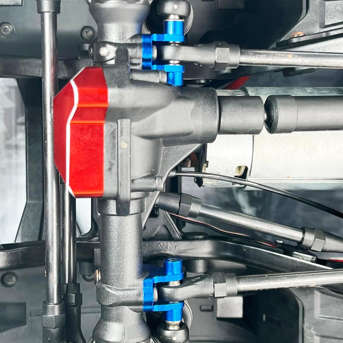 Aluminum Link Mounts Suspension Links Axle Mount Set for 1/10 RC Crawler Car TRX4 Upgrade Parts-Replaces Part 8227-Navy Blue