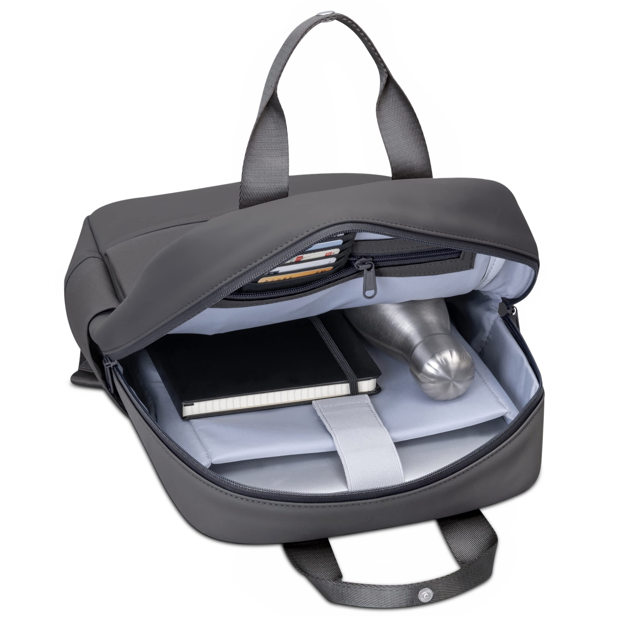 Johnny Urban Zaino Donna Grigio - Jona Medium - Elegante Zainetto alla Moda per Lavoro e Ufficio - Design Casual con Spazio per Laptop Portatile - Idrorepellente