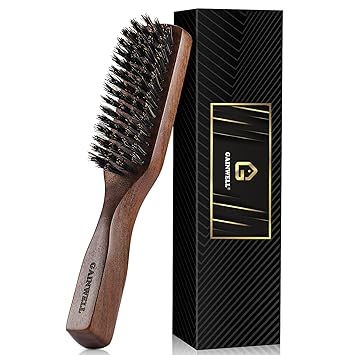 GAINWELL Mens Wild Boar Bristle Hair Brush for Men, Slick