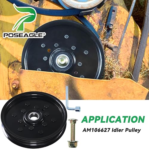 Miniatura 8 de La polea tensora AM106627 reemplaza la polea tensora John Deere AM106627 Polea, John Deere AUC16698 Polea tensora John Deere, AM121602 para John