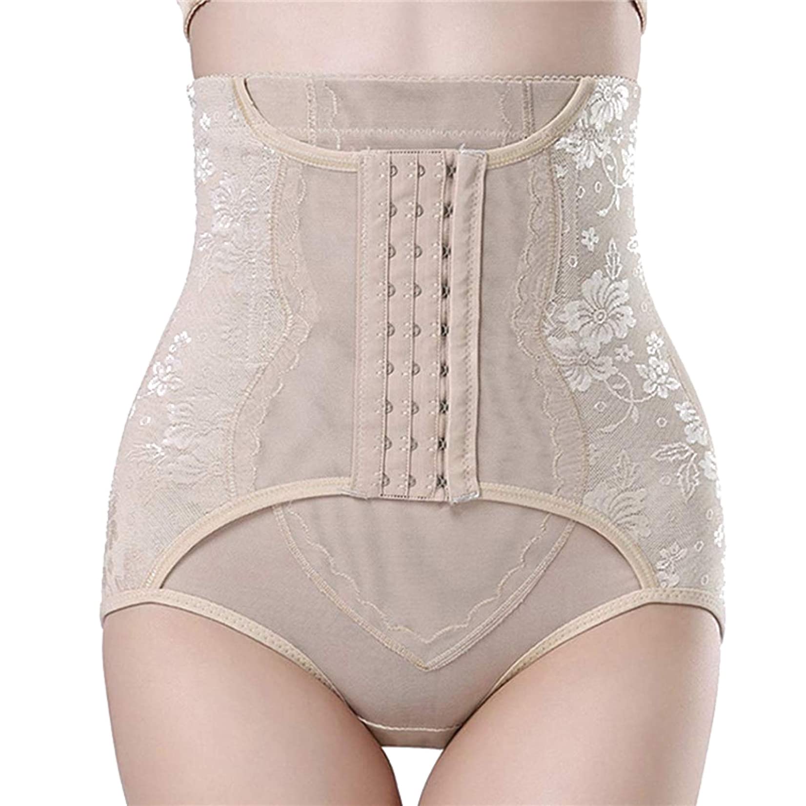 Faja Reductora De Cintura Alta para Mujer, Ropa Interior De Vestir, Bragas De Control De Abdomen Firme con Ganchos, Moldeadora Corporal, Levanta Glúteos..Sexy Apricot-X-Large