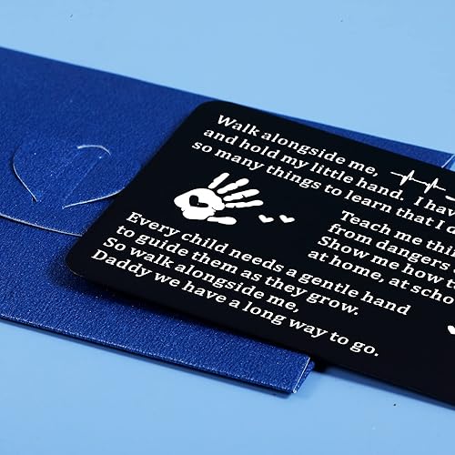 Miniatura 7 de GGOJAGST Tarjeta del día del padre para el nuevo papá regalos de hijo e hija grabada billetera inserta tarjeta regalo para papá nuevo recuerdo para