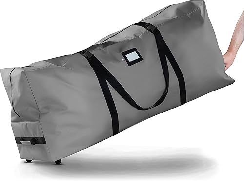 Miniatura 11 de ZOBER 600D Oxford Fabric Rolling Christmas Tree Storage Bag - Fits 7.5 Ft Artificial Trees - Waterproof Christmas Tree Bag For Storage Box For Xmas,