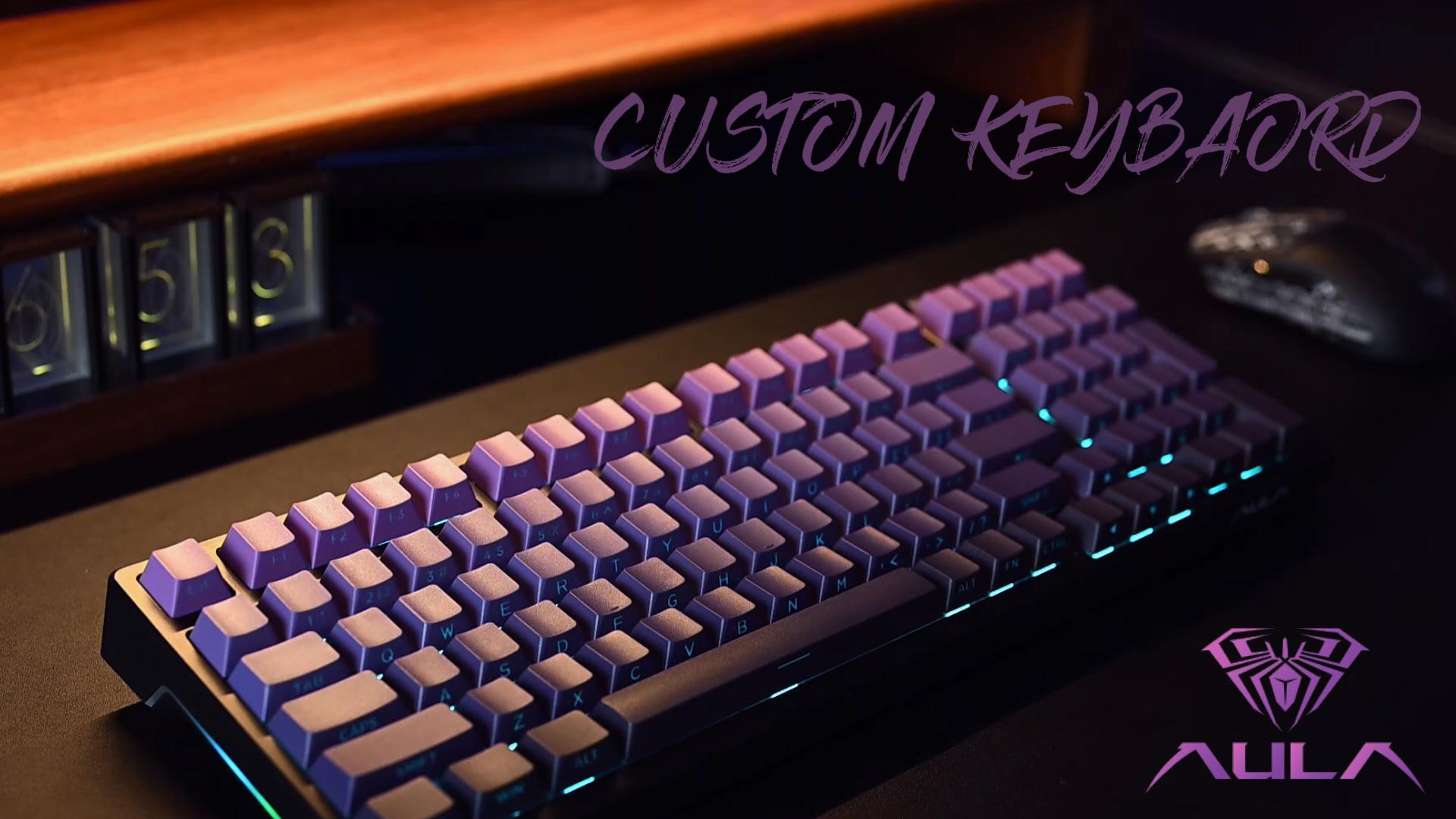 Amazon.com: AULA Wireless Mechanical Purple Keyboard, Full Size